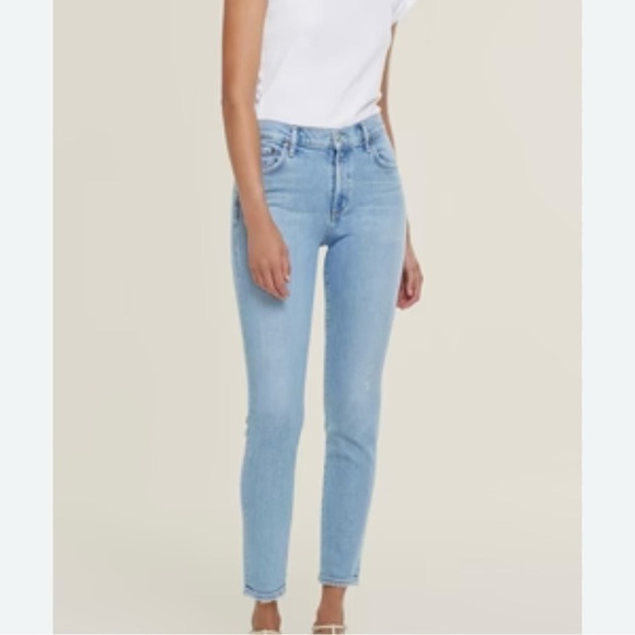 Agolde Sophie Midrise Skinny Raw Hem Jeans Size 25 - Picture 1 of 12